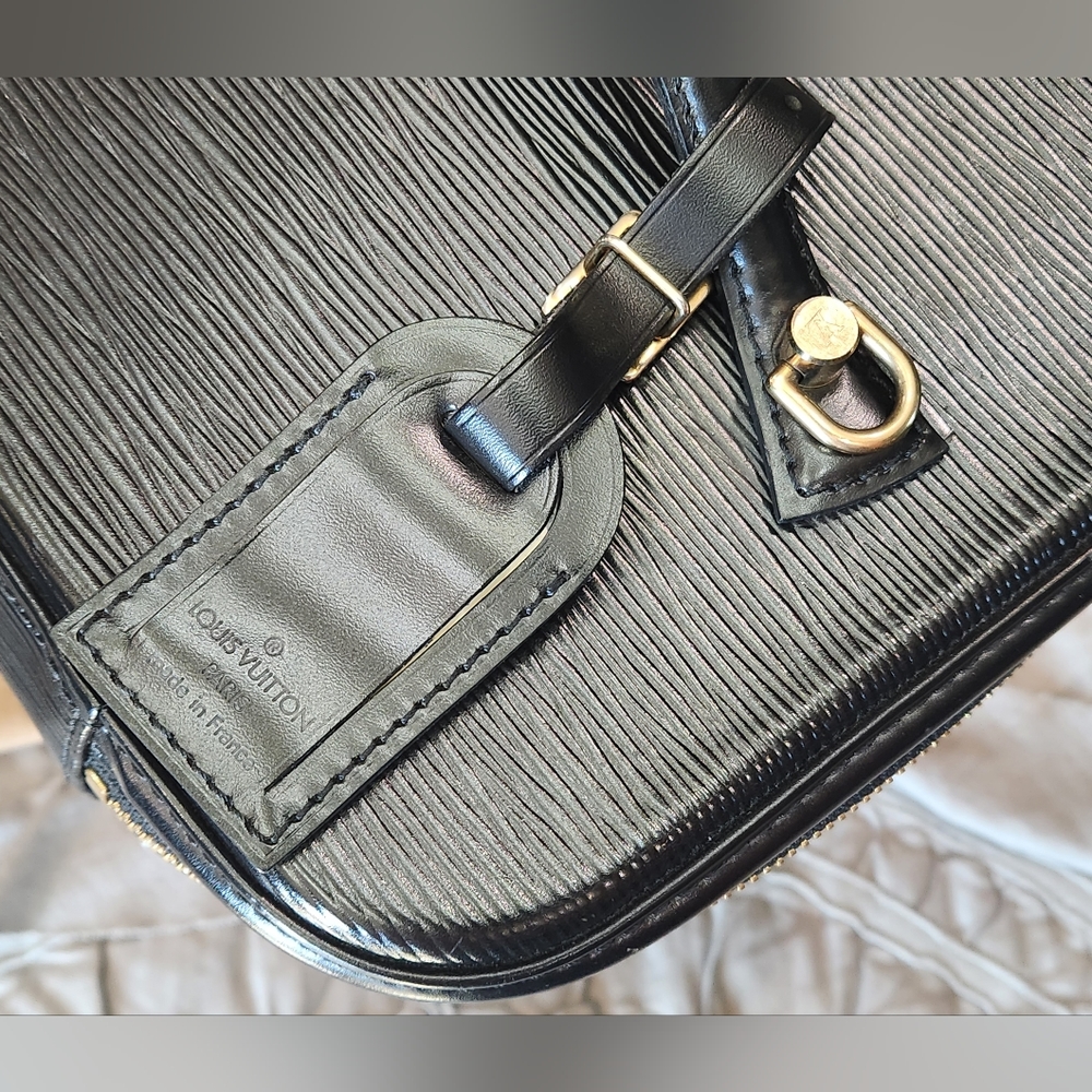Louis Vuitton Black Epi Leather Nice Vanity Train Case Luggage Bag Travel Tote - Picture 4 of 12
